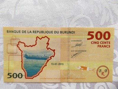 BURUNDI 500 FRANKÓW 2015 r. St. (UNC) 