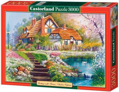 Puzzle 3000 Castorland 300327 Domek Staw Łabędzie