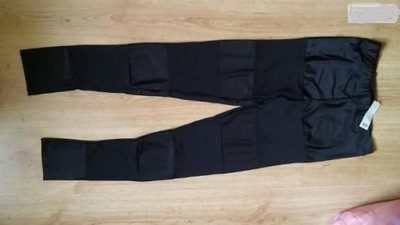 Nowe legginsy czarne z siatką - M/L