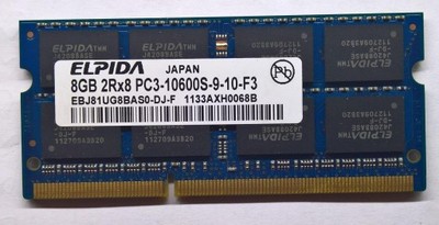 Pamięć RAM Elpida 8GB 2Rx8 PC3-10600S-9-10-F3