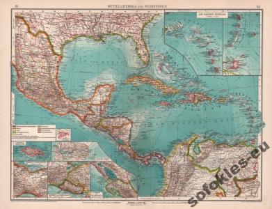 AMERYKA MEKSYK KUBA HAITI 1930 r. oryginał