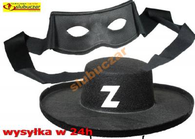 Maska Kapelusz Zorro na bal przebierańców choinka