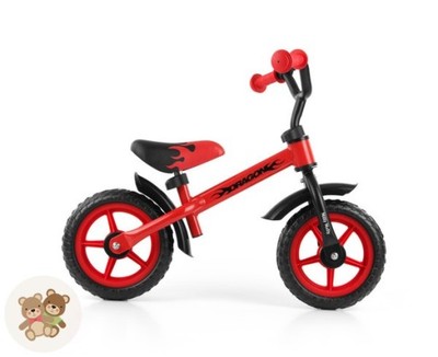 Rowerek biegowy dla dziecka DRAGON czerwony MM