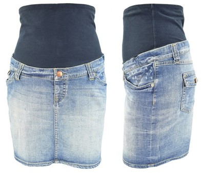 F0198 H&amp;M modna jeansowa ciążowa spódnica 48