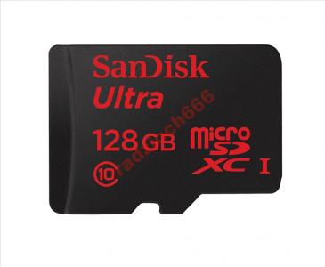 SANDISK 128 GB micro SDXC Class 10 ULTRA 30MBs +SD