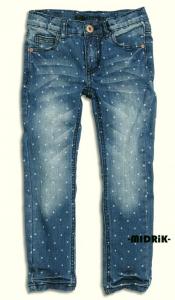 KappAhl spodnie jeansy kropki 116 NOWE tanio -40%