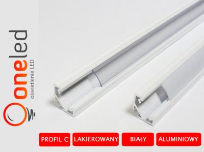 Profil LED do taśm LED lakierowany biały 1m typ C