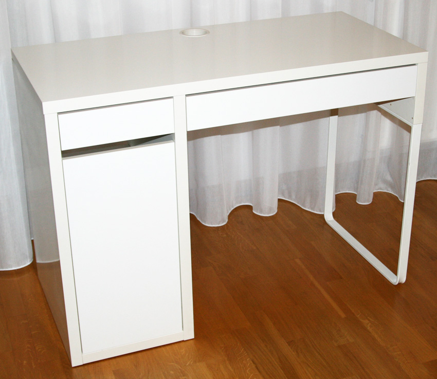 IKEA MICKE --- białe biurko z szafką --- 105x50x75 - 7040940928 - oficjalne  archiwum Allegro