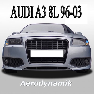 Zderzak Audi A3 8l 96 03 Sport Look Czarny Rs3 S3 6109899582 Oficjalne Archiwum Allegro