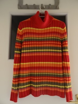 Odmładzający sweter golf kolorowy baweł/akryl M/L