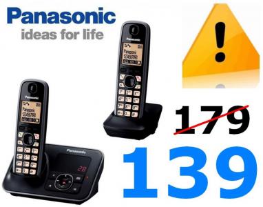 2x telefon bezprzewodowy Panasonic KX-TG6622 sekr.