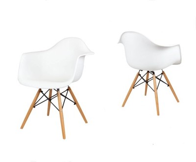 Białe krzesło fotel z drewnianymi nogami buk - 6580694930 - oficjalne  archiwum Allegro