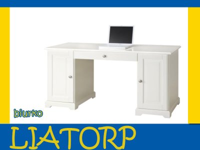 IKEA LIATORP eleganckie stylowe BIURKO / BIAŁE - 6054461898 - oficjalne  archiwum Allegro