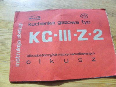 KUCHENKA GAZOWA KG-III-Z-2 insrykcja OFNE