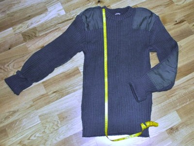Sweter wojskowy ZIELONY wełniany 170cm