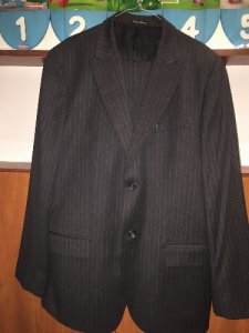 Szary garnitur H&amp;M, 100% wełna, rozmiar 54