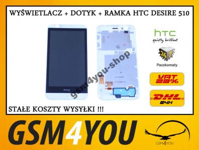 ORYG. KOMPLET LCD + DOTYK RAMKA HTC DESIRE 510