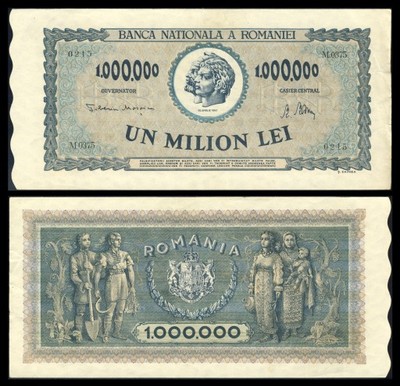Rumunia 1000000 lei 1947r. P-60 XF- ( 2- )
