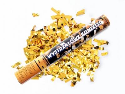 Wystrzałowa tuba złote konfetti 40cm