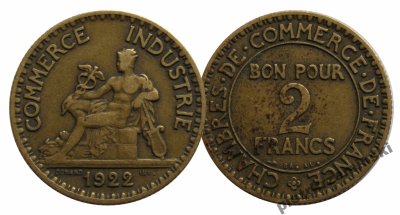 Francja. 2 franki 1922 (1)