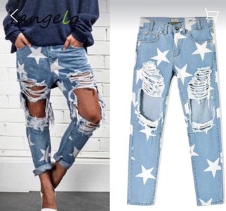 Spodnie w gwiazdy jeansy