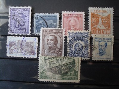 Ameryka Południowa - zestaw starych znaczków