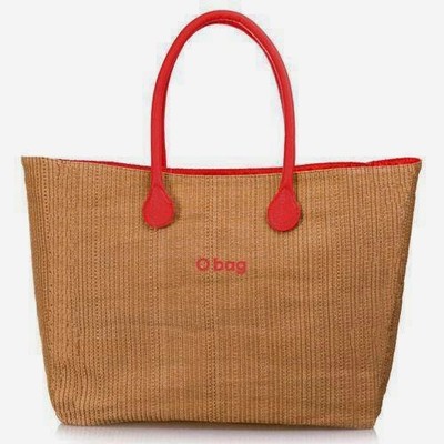 O-Bag torba plażowa z czerwoną podszewką komplet - 6912298227 - oficjalne  archiwum Allegro