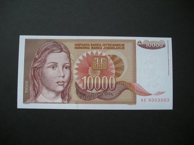 Jugosławia 10 000 dinara 1992 r. UNC _____