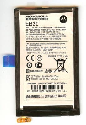 Oryginalna bateria MOTOROLA EB20 RAZR XT910 XT912