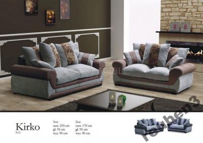 zestaw KIRKO 3+2 sofa kanapa komplet salon sylikon