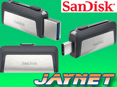 SANDISK 64 GB ULTRA DUAL PENDRIVE USB 3.1 +TYP C !