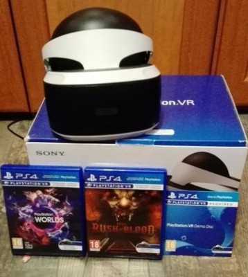 Playstation VR + Kamera v2 + 2 Gry, Gwarancja