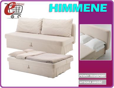 IKEA sofa trzyosobowa rozkładana HIMMENE beżowa - 5691333736 - oficjalne  archiwum Allegro