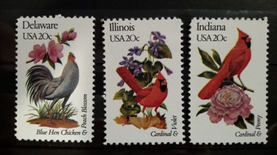 US Post Ptaki - 3 znaczki - zestaw 5