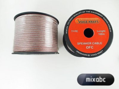 Wyprzedaż kabel głośnikowy 2x0,50 rolka 100m VK