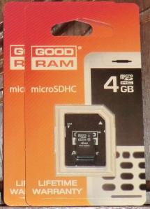Karta pamięci microSD 4GB GoodRam + adapter