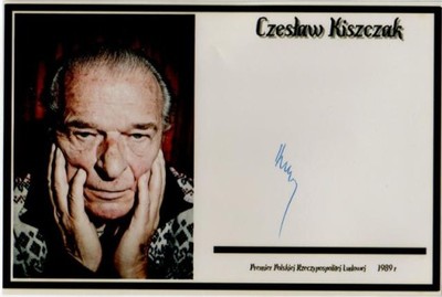 Kiszczak Czesław - Autograf !! HIT !!