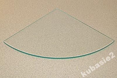 Półka szklana 5 mm-narożna-przezroczysta-20x20 cm