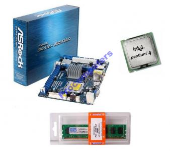 ASROCK G41M-VS3 R2.0 + PENTIUM 3GHZ 2MB + DDR3-2GB