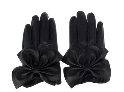 Piękne rękawiczki z ogromną kokardą czarne - 5920511998 - oficjalne  archiwum Allegro