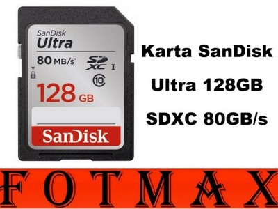 Karta pamięci SANDISK 128GB SDXC ULTRA 80MB/s C.10