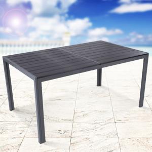 Stol ogrodowy aluminiowy 150x90x72 cm ciemnoszary
