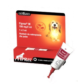 FIPREX dla psów M 10-20kg na pchły i kleszcze