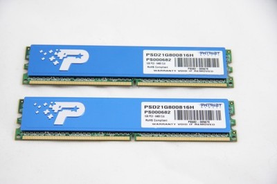 PATRIOT DDR2 2x1GB 800MHZ RAM PSD21G800816H DUAL