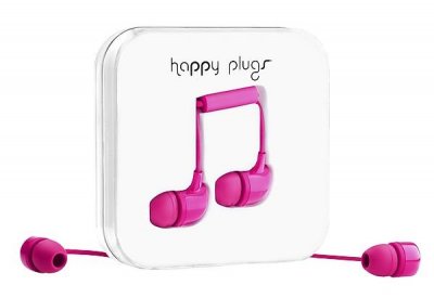 Happy Plugs SŁUCHAWKI Z MIKROFONEM Headset fiolet