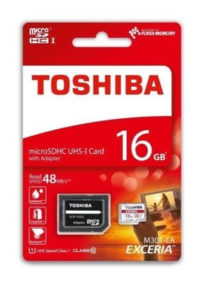 TOSHIBA MICROSDHC 16GB CLASS 10 UHS-I 24H ŁÓDŹ