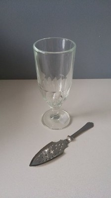 SUPER CENA zestaw do ABSYNTU szklanka + łyżeczka