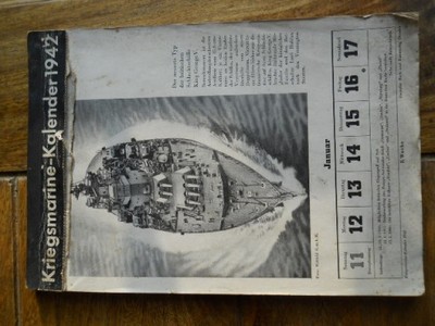 Kalendarz Kriegsmarine -1942 Unikat !