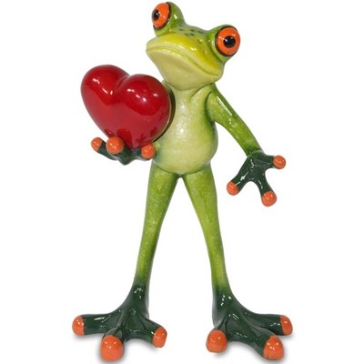 Figurka żaba z sercem żabcia 14,5cm 10ahh5256