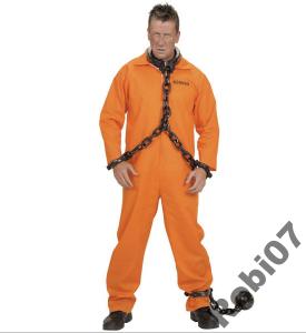 strój WIĘZIEŃ pomarańczowy kostium Więźnia r.L